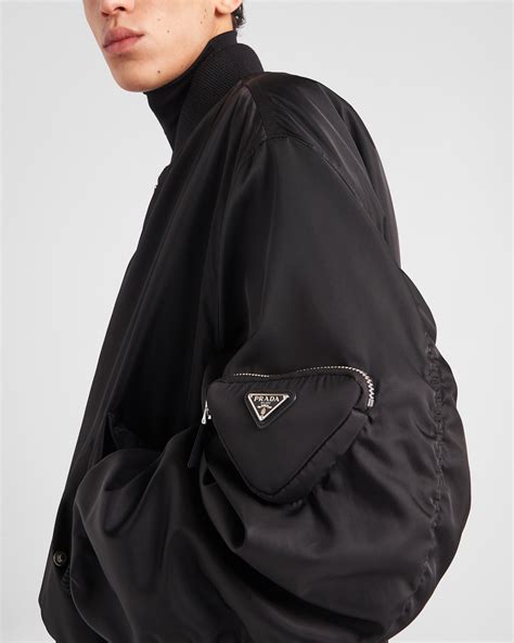 prada bomber jackets|Prada nylon bomber jacket.